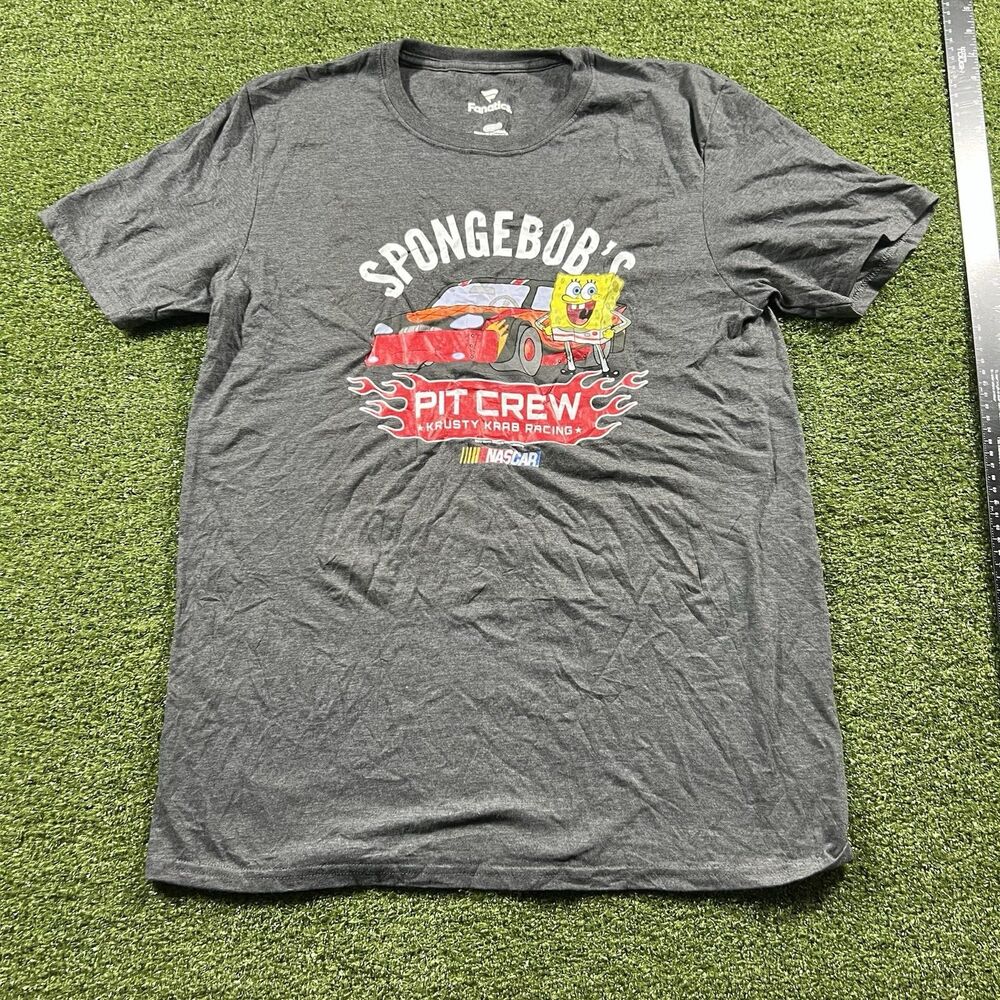 Fanatics SpongeBob Pit Crew NASCAR Shirt Mens M Fanatics Racing Car NWOT